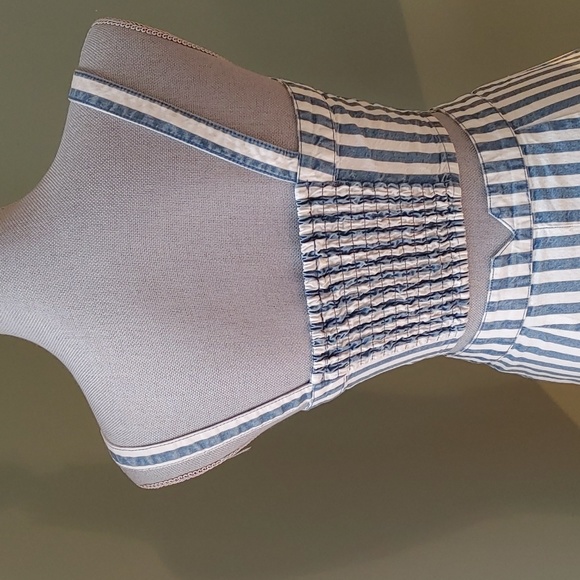 Striped Blue and White Two-Piece Set - Picture 9 of 10